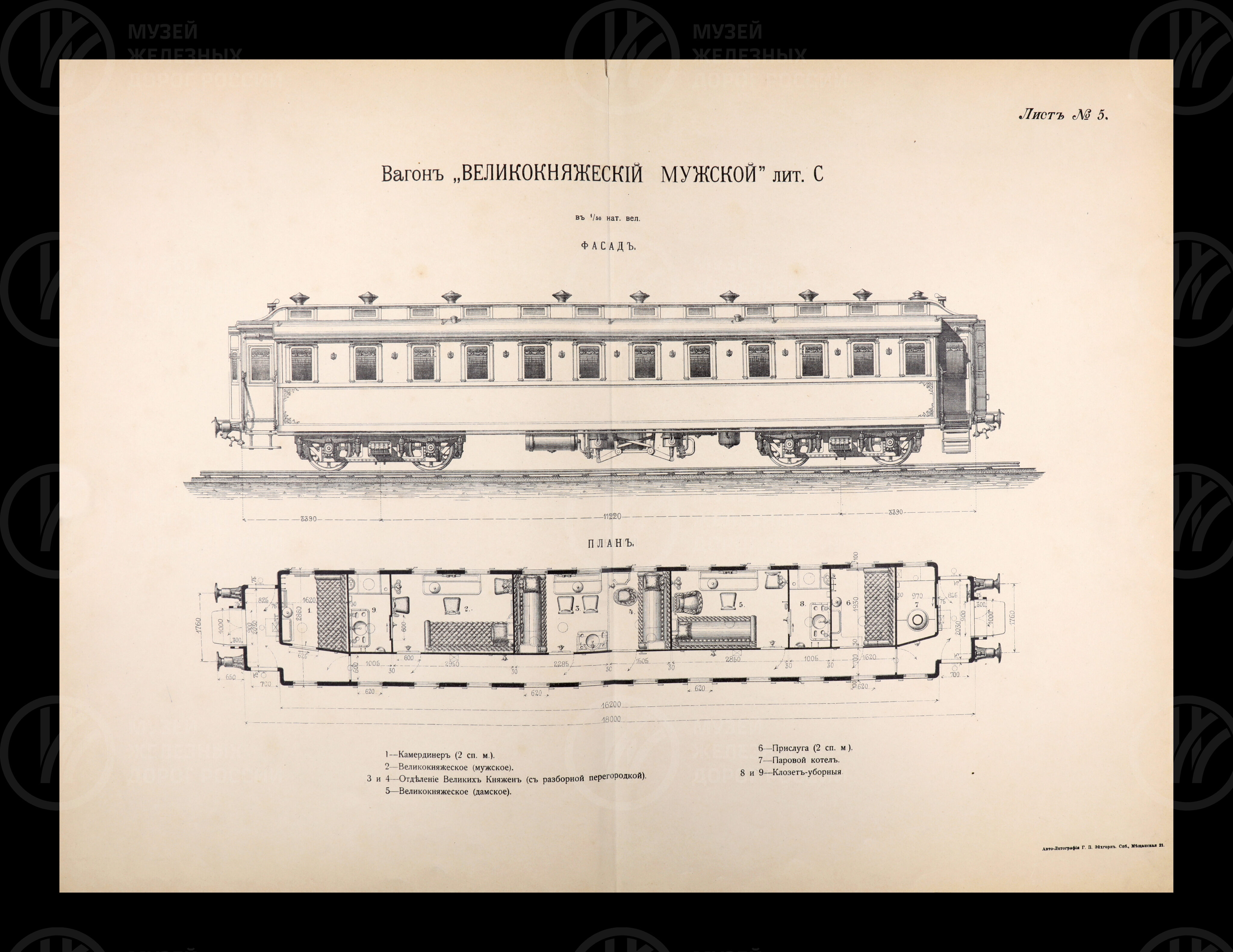 Императорский поезд заграничной и Российской колеи. 1894 г., изображение 6