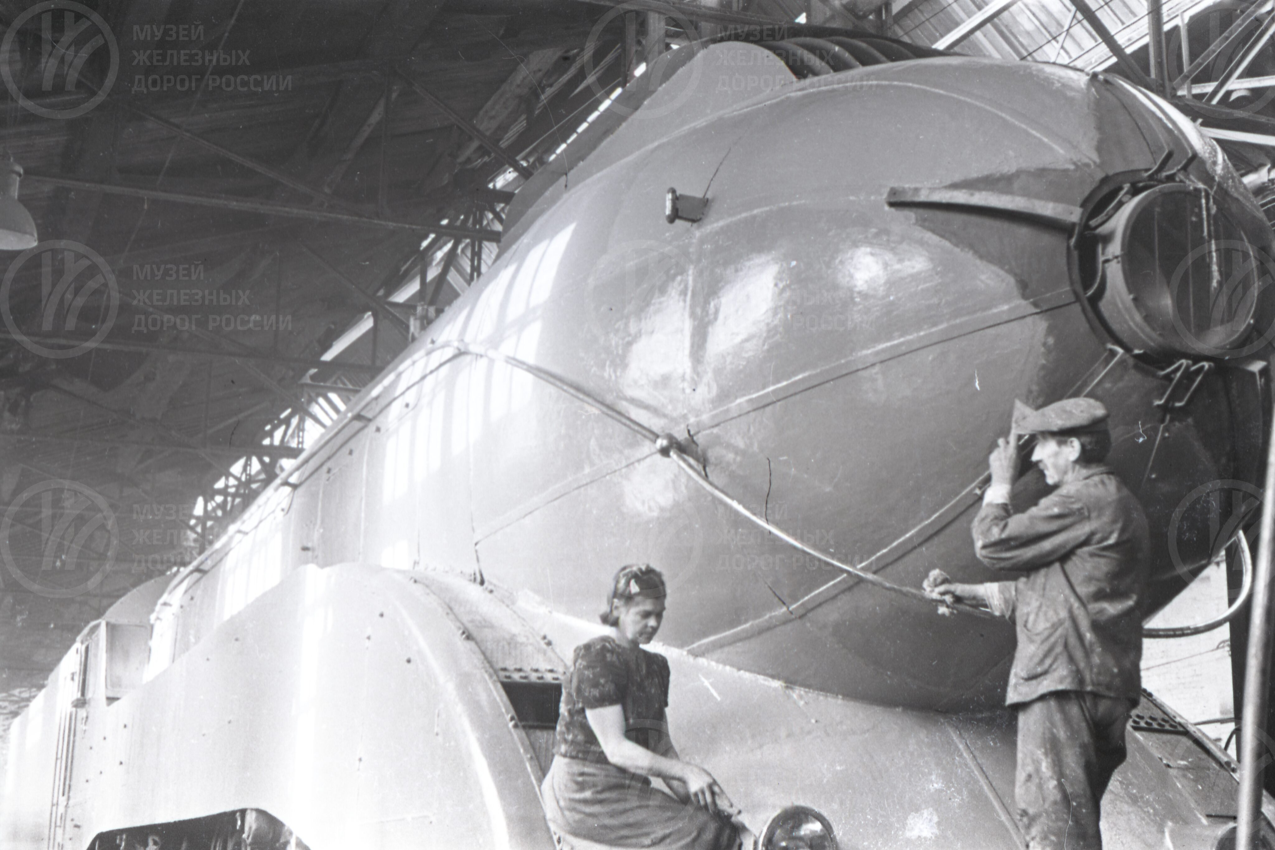 Паровоз скоростной, пассажирский, опытный, тип 2-3-2. 1940 г., изображение 2