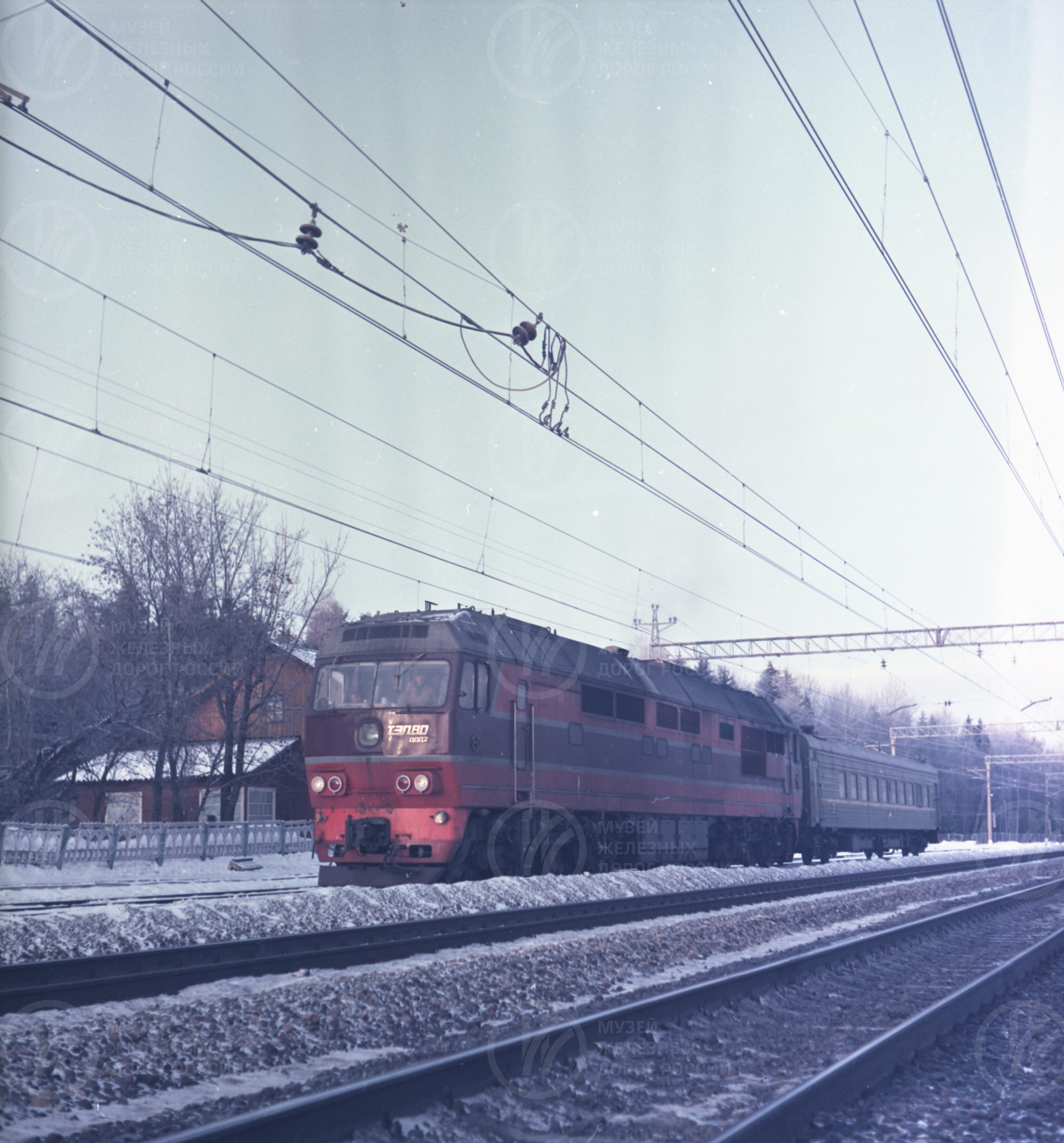 Тепловоз ТЭП80-0002. Участок Шлюз–Дорошиха, изображение 1