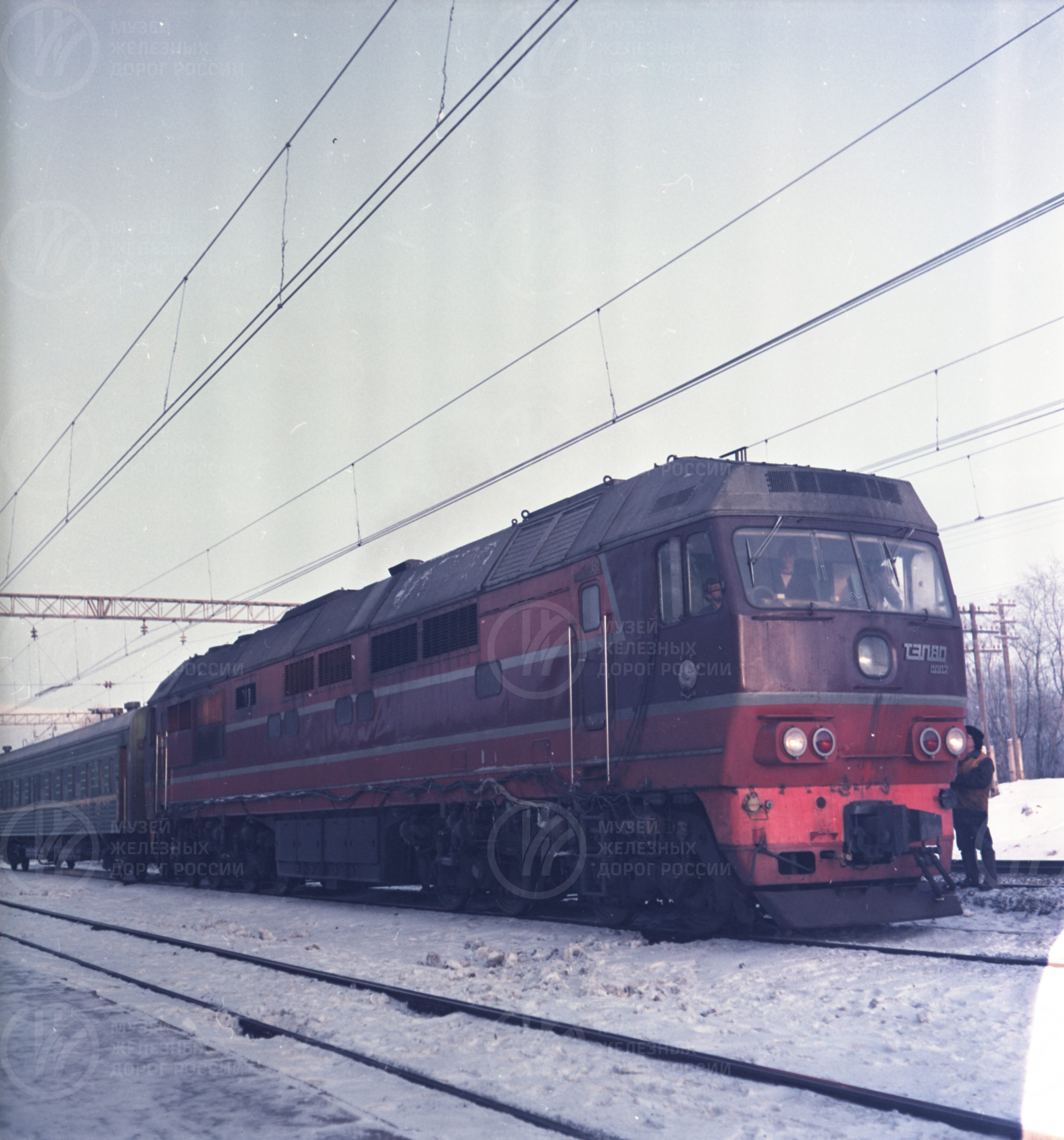 Тепловоз ТЭП80-0002. Участок Шлюз–Дорошиха, изображение 2