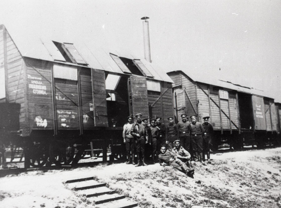 Восстановленный поезд. 1914 г.