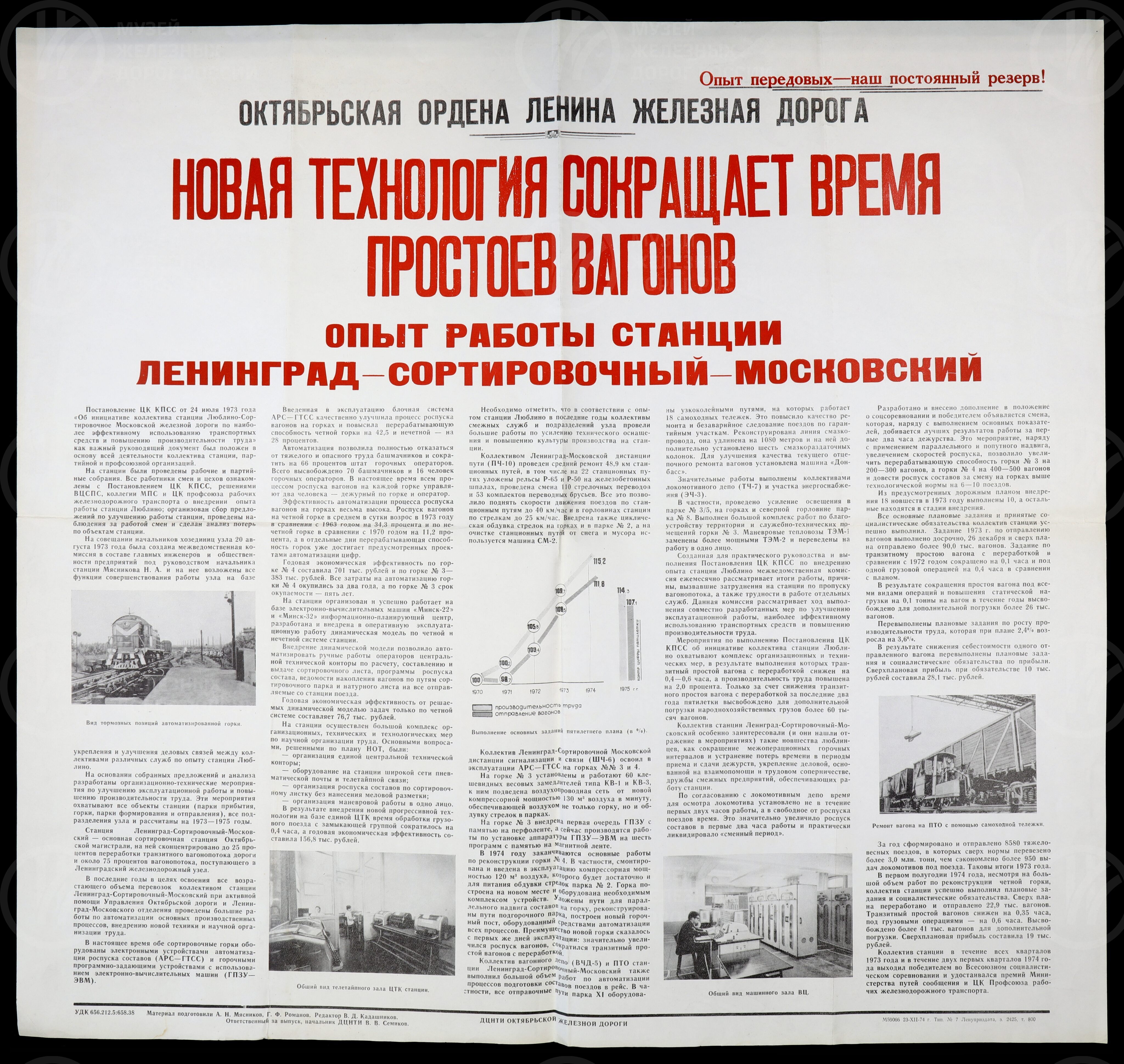 Новая технология станции Ленинград-Сортировочный-Московский. 1974 г., изображение 1