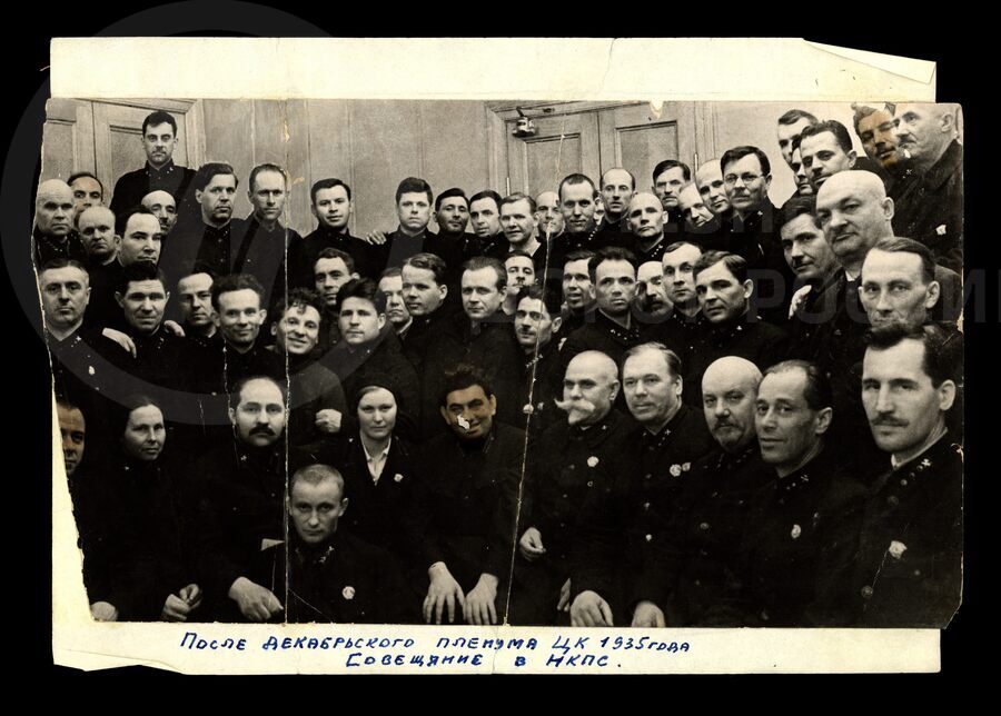 Железнодорожники на совещании в НКПС. 1935 г.