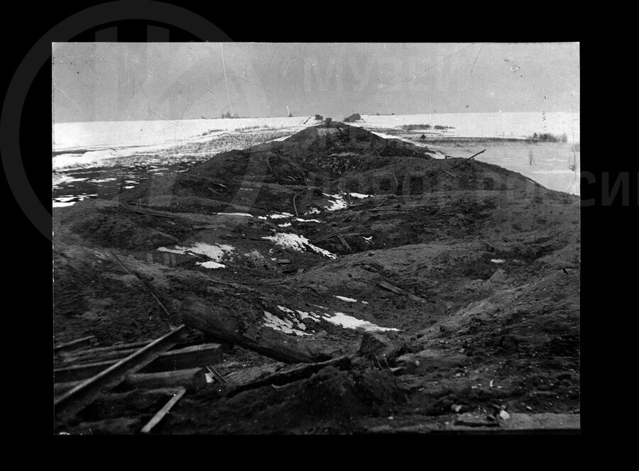 Разрушенное земляное полотно. 1941–1945 гг.