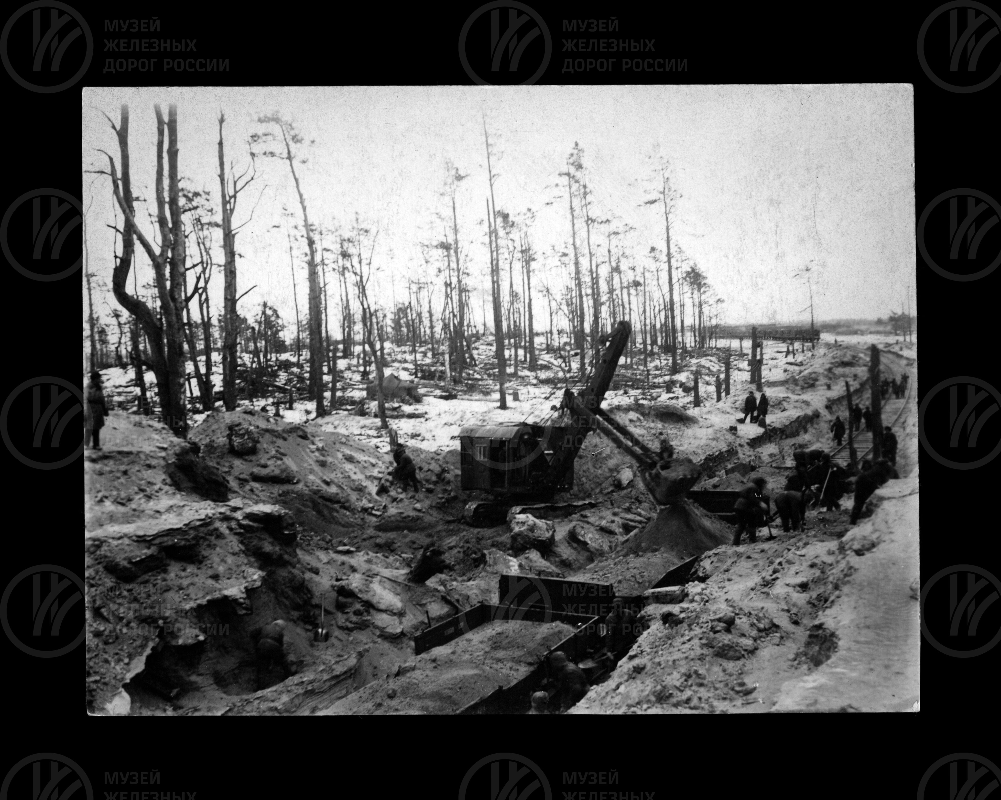 Восстановление земляного полотна в районе Шлиссельбурга. 1941–1945 гг., изображение 1