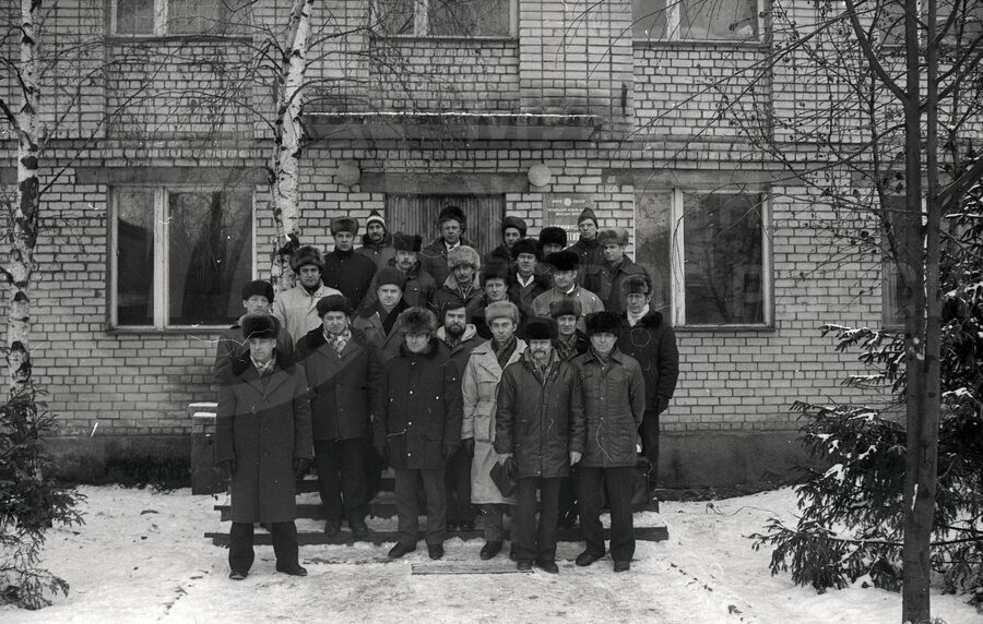 Группа машинистов-инструкторов Октябрьской железной дороги. 1992 г.