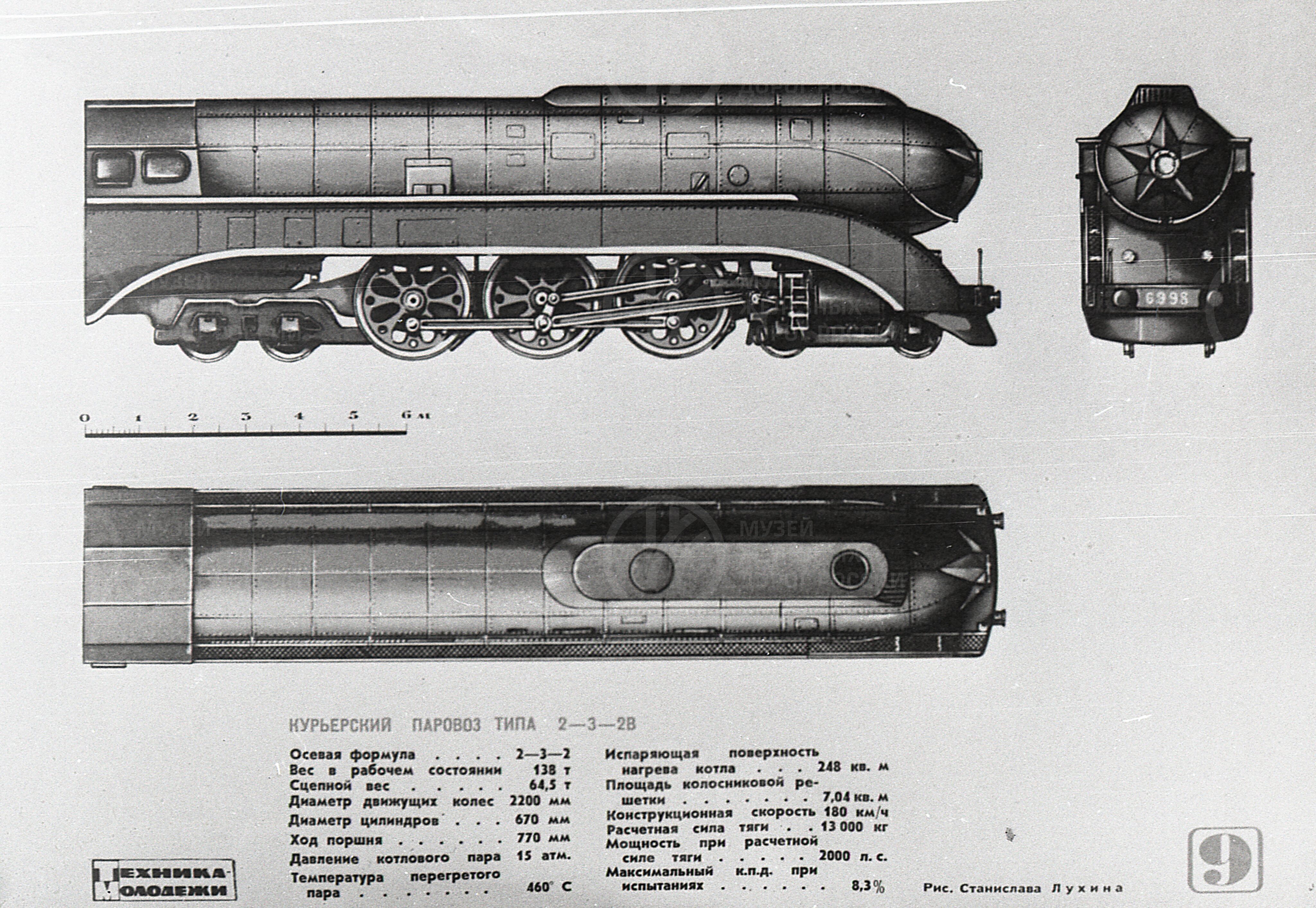 Рисунки паровозов из журналов «Техника молодежи». 1974 г., изображение 3