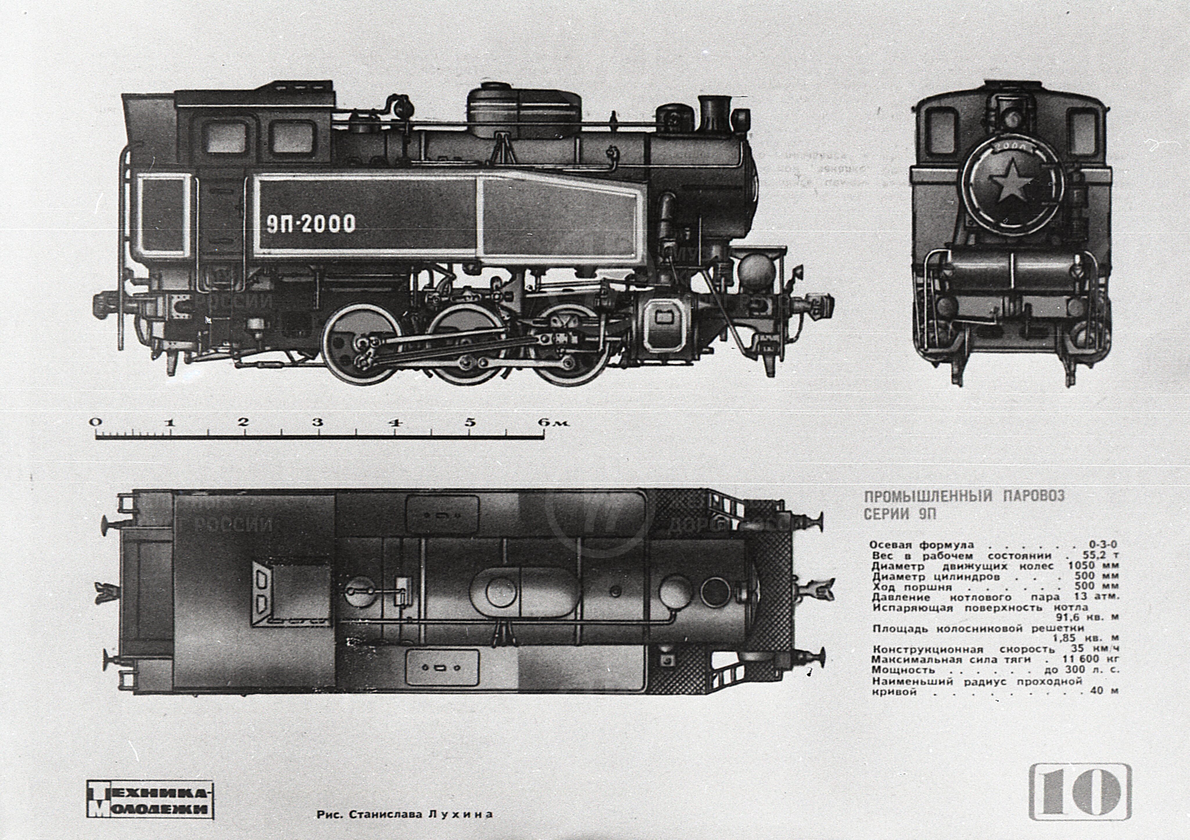 Рисунки паровозов из журналов «Техника молодежи». 1974 г., изображение 1