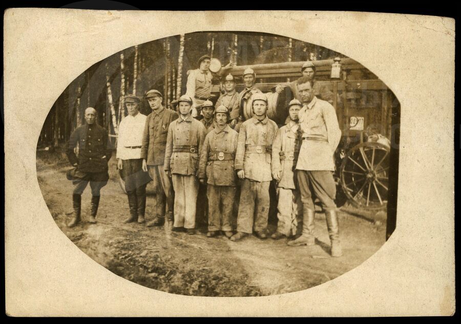 Добровольная пожарная команда станции Торжок. Машина конной тяги. 1924–1925 гг.