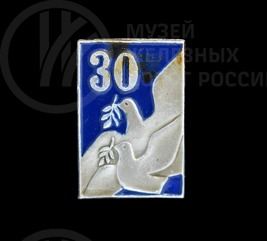Значок памятный «30 лет движения сторонников мира» А.М. Коляго