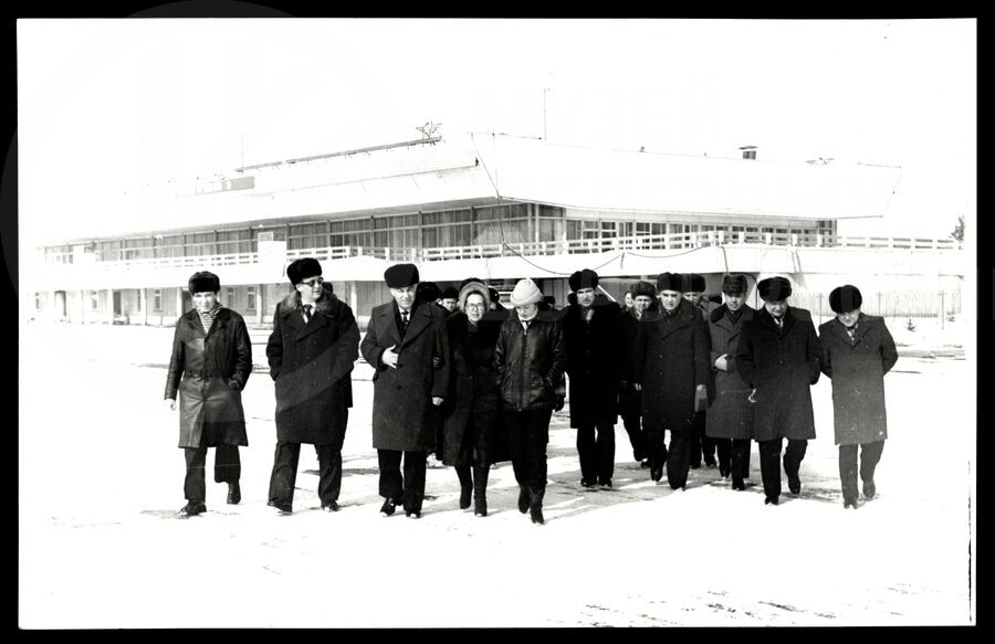 Г.М. Фадеев и руководящий состав Красноярской железной дороги. 1984 г.