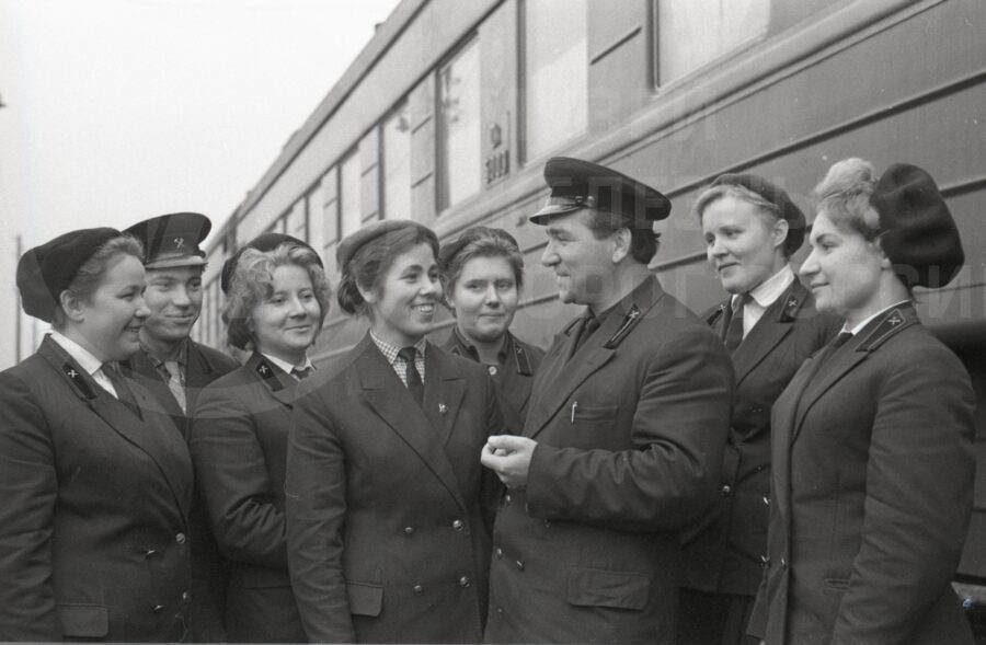 Бригада поезда №25 Ленинград – Кузница. 1963 г.