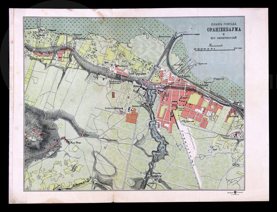 План Ораниенбаума и его окрестностей. 1900 г.