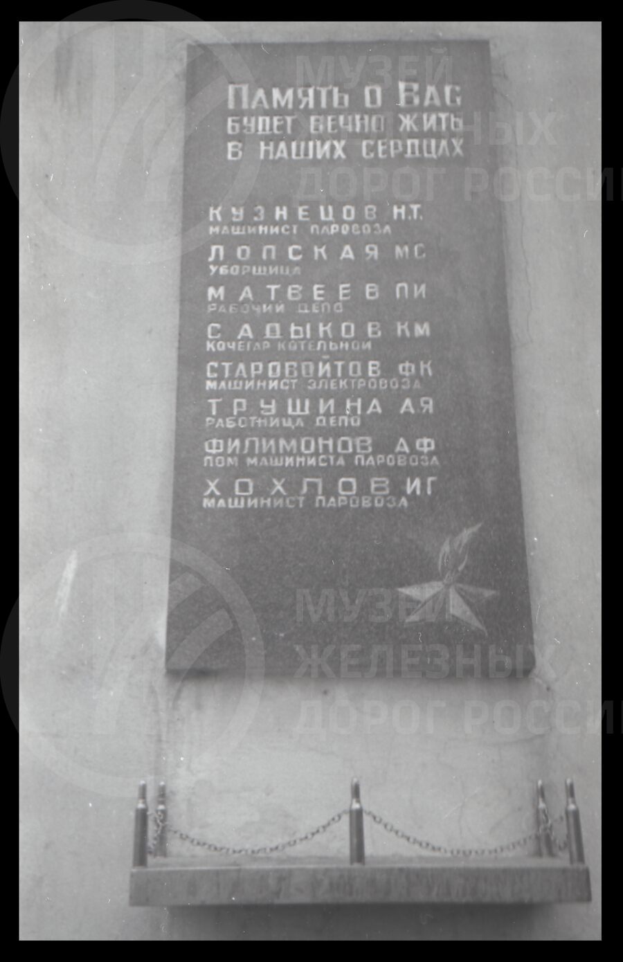 Памятная доска с именами погибших в 1941-1945 гг.
