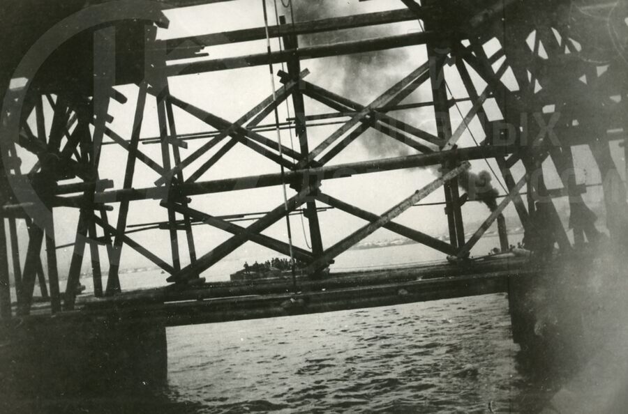 Платформа для перевозки мостовых пролетов. 1912 г.