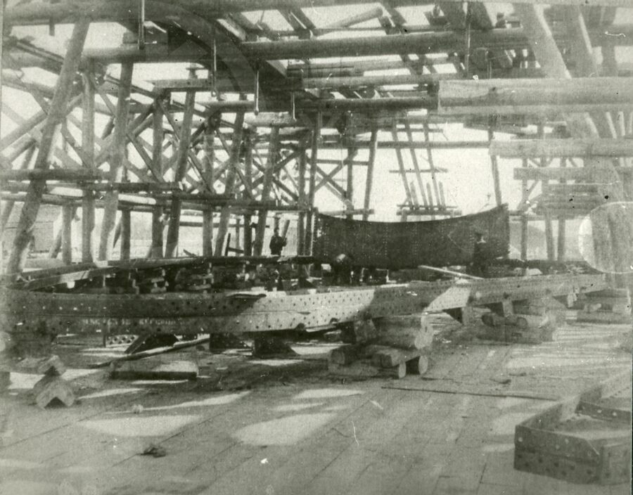 Монтаж разводных механизмов, 1911–1912 гг.