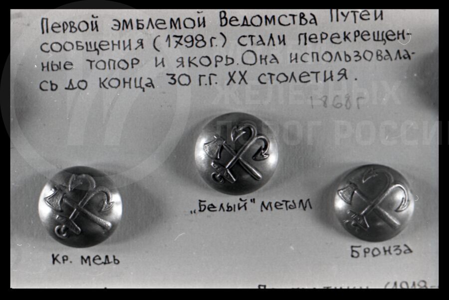 Пуговицы железнодорожной формы XIX-XX вв.