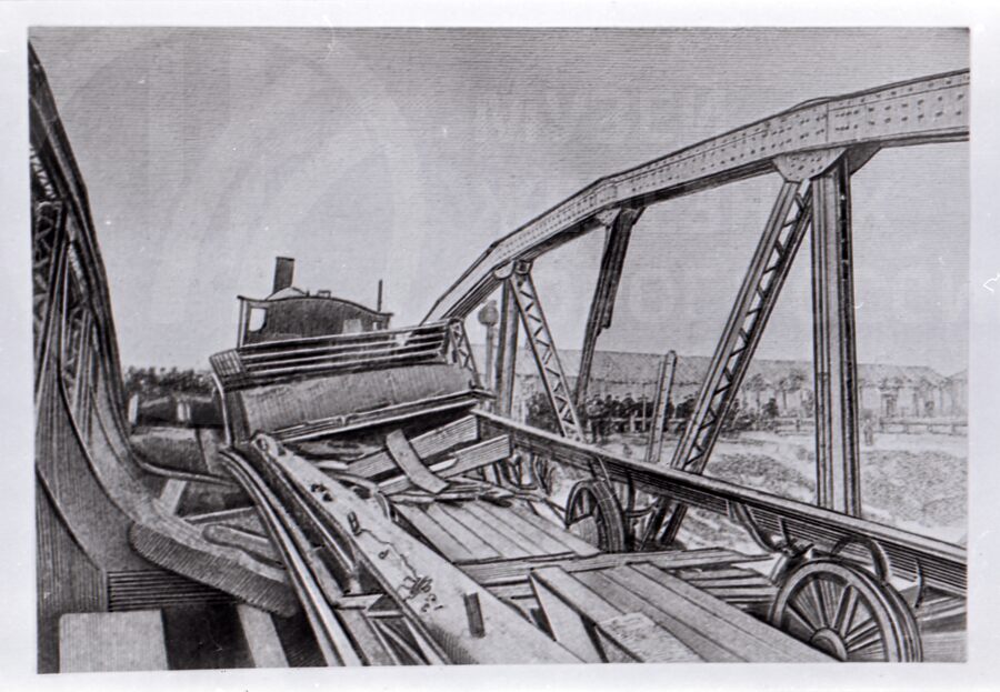 Крушение на мосту через Обводный канал. 1894 г.