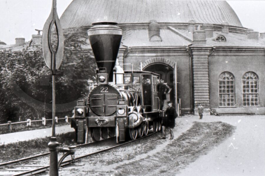 Товарный паровоз. Николаевская железная дорога. 1860 г.