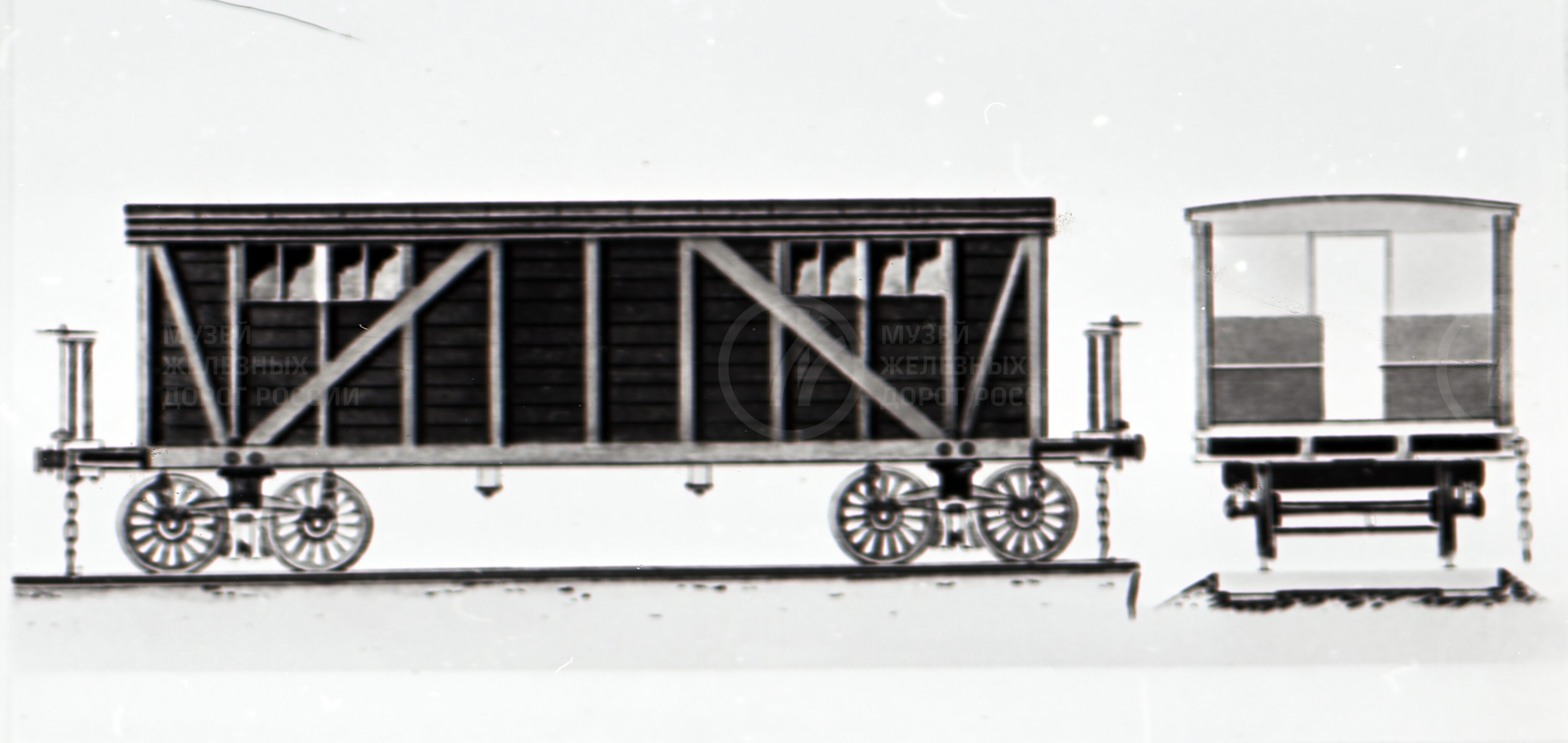 Первый пассажирский вагон III-го класса. 1851 г., image 1