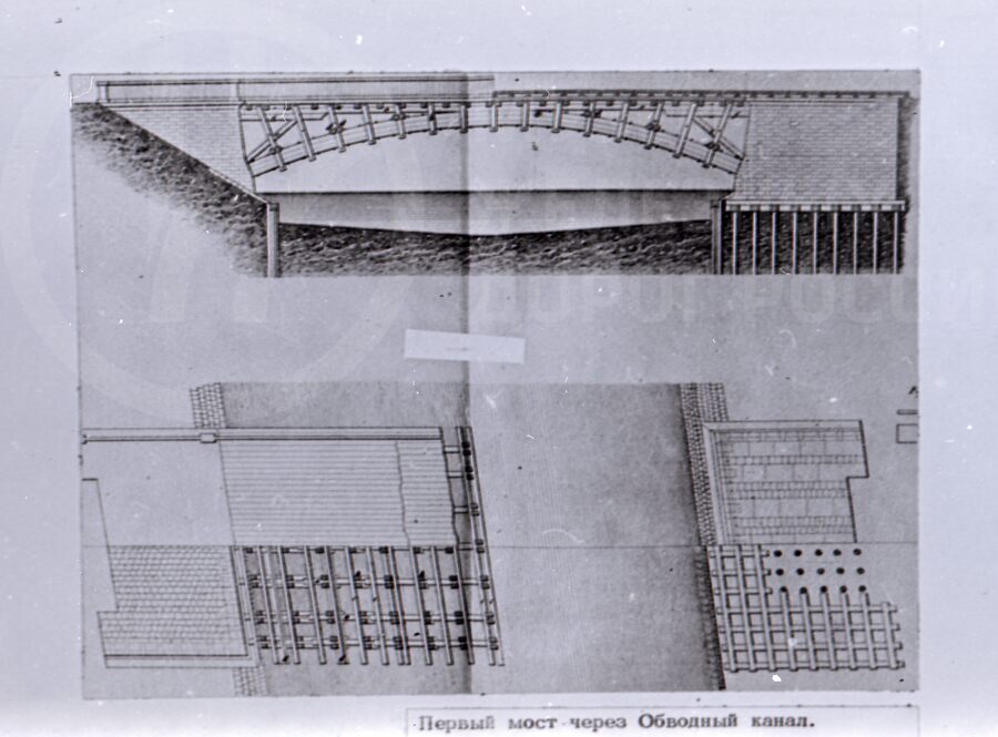 Первый мост через Обводный канал. Построен в 1836–1837 гг.