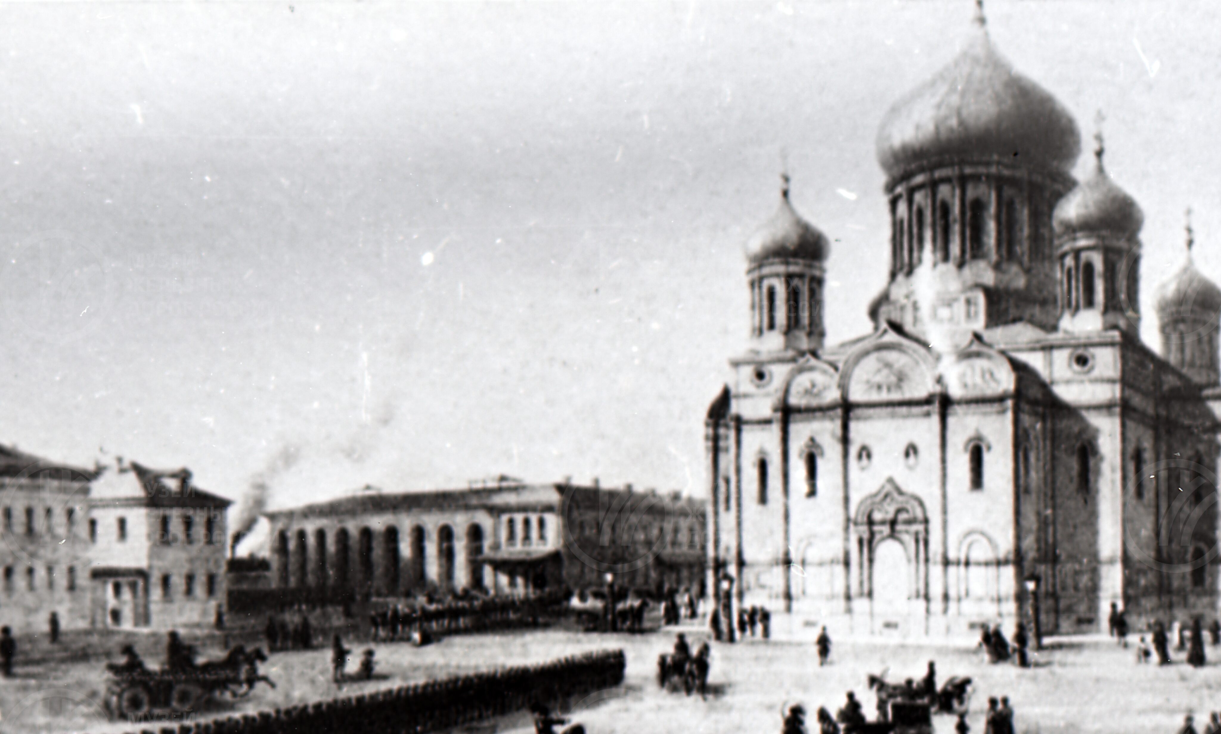 Площадь перед Петербургской станцией Царскосельской железной дороги. 1860-е гг., изображение 1