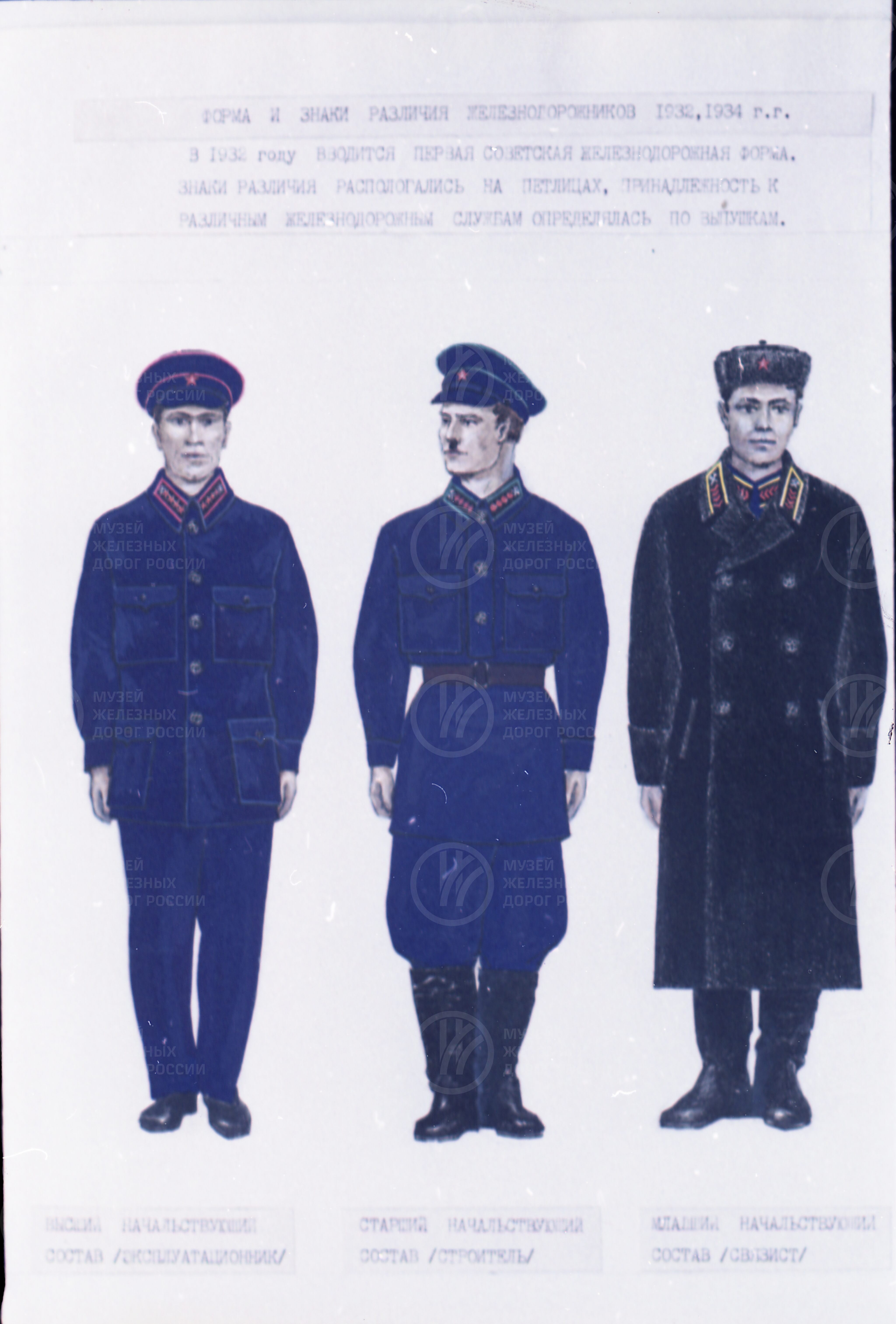 Форма одежды советских железнодорожников. 1932 г., изображение 1