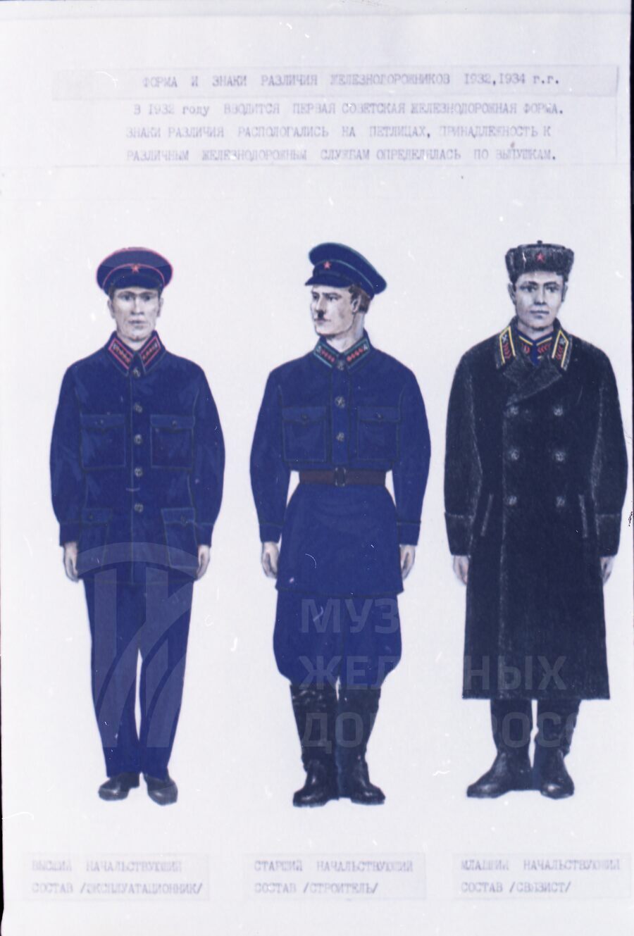 Форма одежды советских железнодорожников. 1932 г.