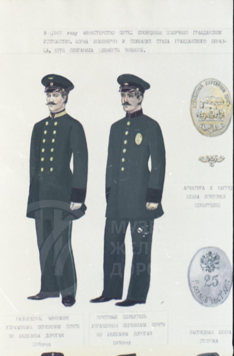Форма одежды русских железнодорожников. 1860–1870 гг.