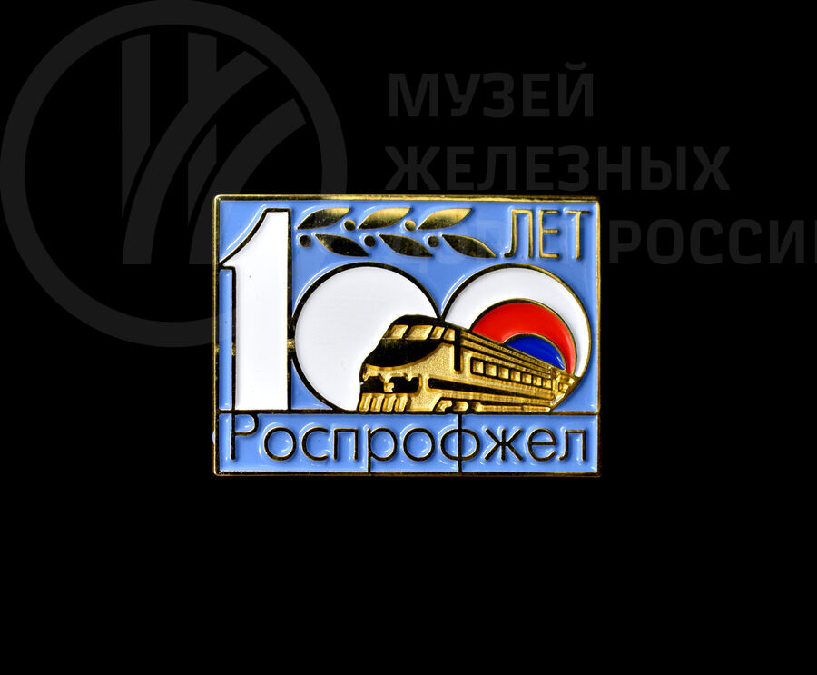 Значок «100 лет РОСПРОФЖЕЛ». 2005 г.